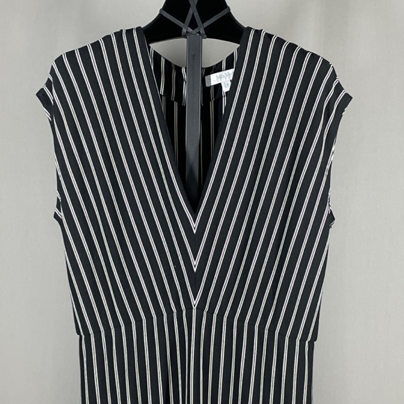 Max Mara Dress Womens Medium black stripe Vada midi designer casual leisure - Picture 2 of 8